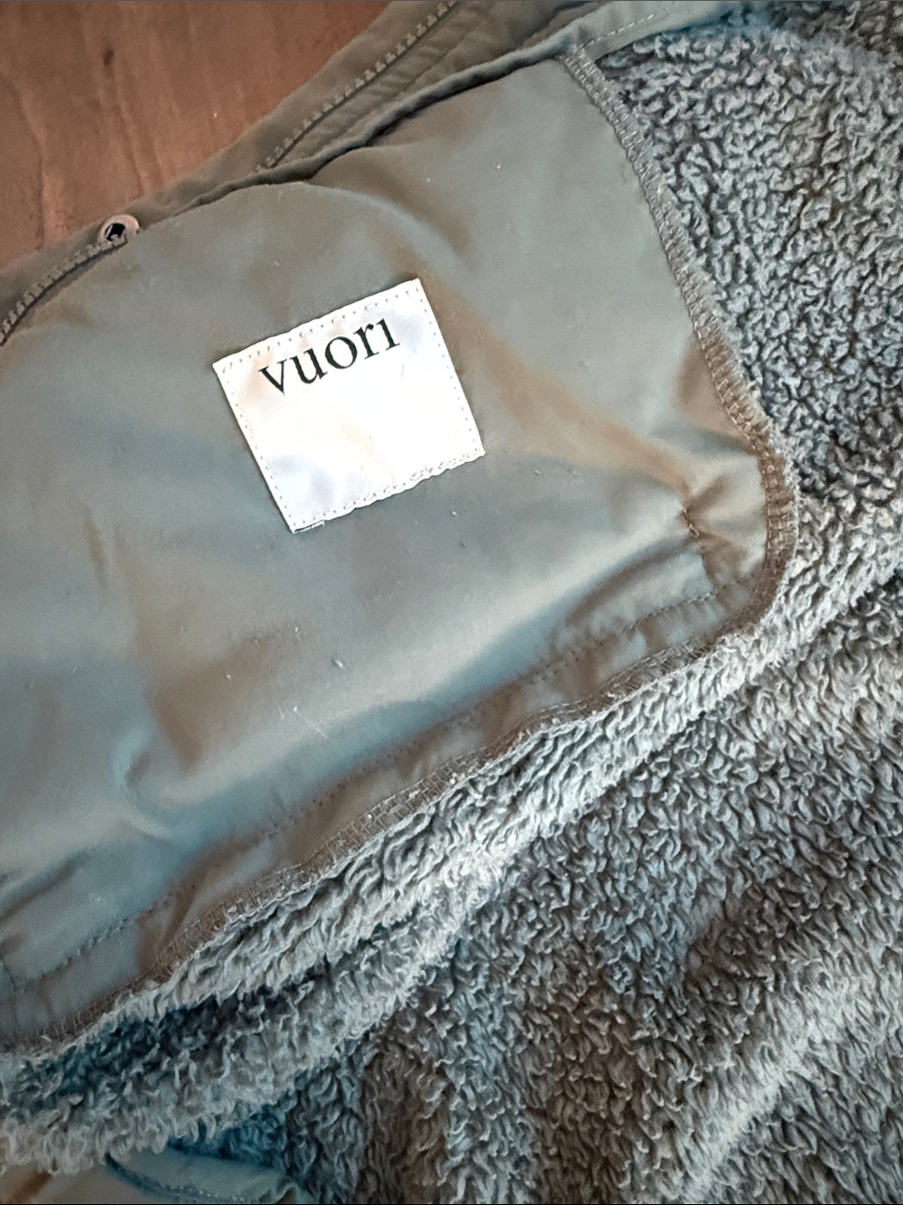 Vuori Olive Green Teddy Sherpa Jacket - Picture 3 of 6